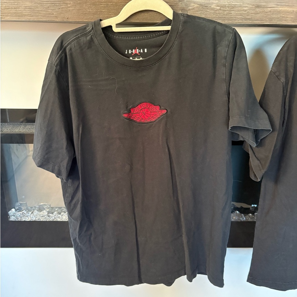 Jordan Black T-Shirt with Red Logo